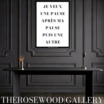 Modern Motivational Quote | Simple Digital Art | Monochrome Statement | Sleek Office Wall Print | Positive Energy Decor