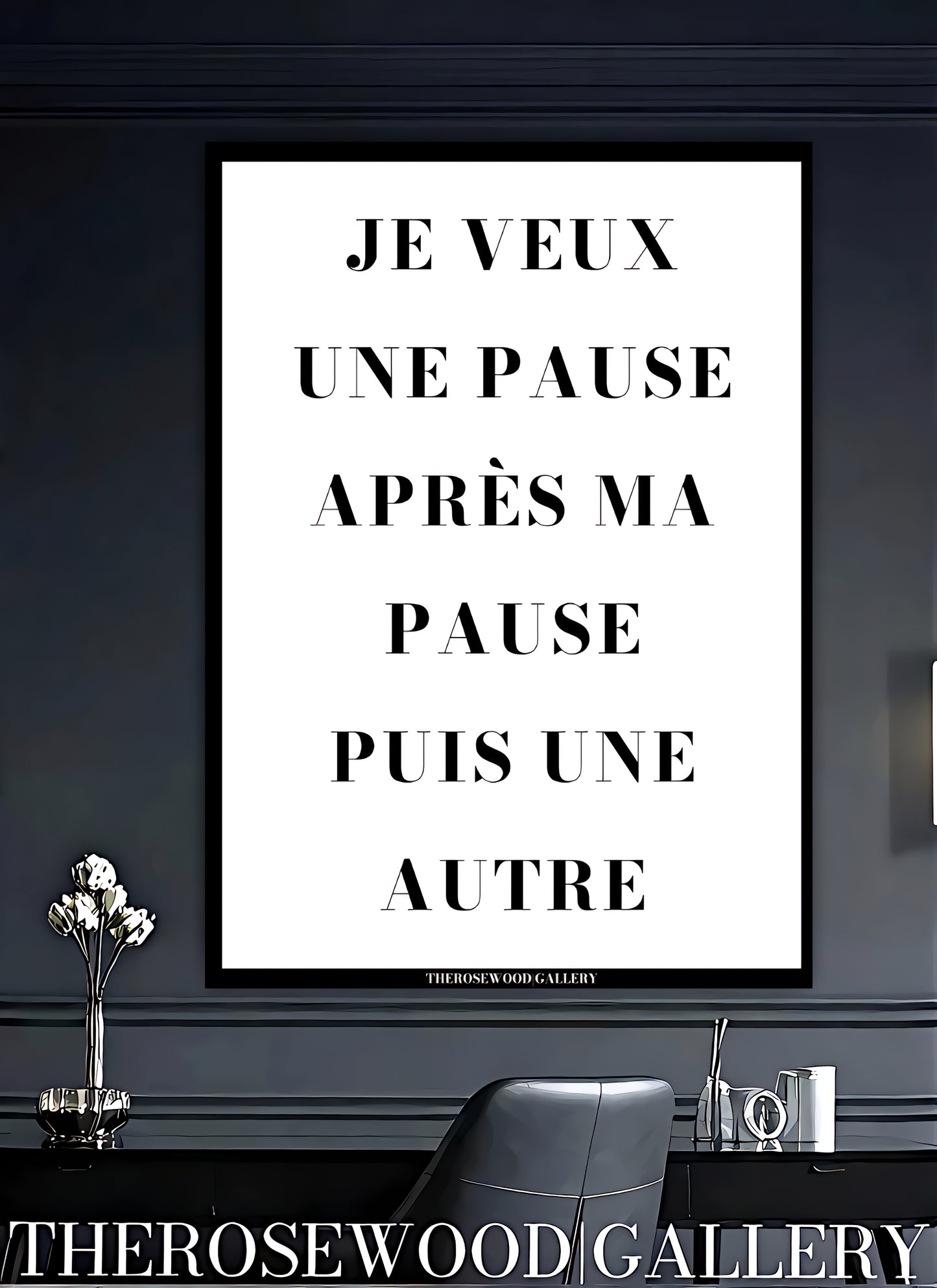 Modern Motivational Quote | Simple Digital Art | Monochrome Statement | Sleek Office Wall Print | Positive Energy Decor