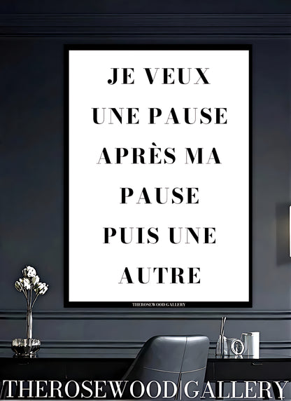 Modern Motivational Quote | Simple Digital Art | Monochrome Statement | Sleek Office Wall Print | Positive Energy Decor