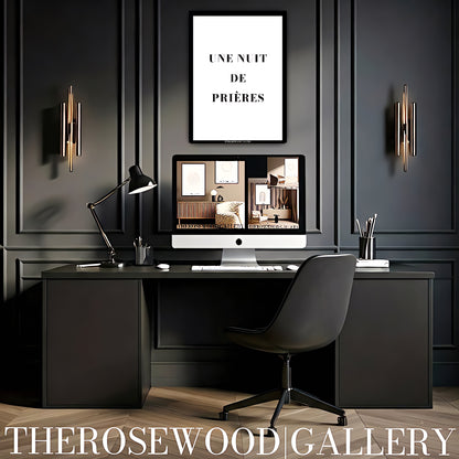 Elegant Minimalist Wall Quote | High-Resolution Digital Poster | Black & White | Sophisticated Typography | Home Decor