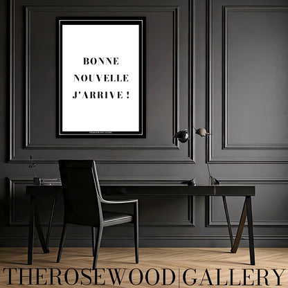 Contemporary Art | Gallery-Quality Digital Download | Classic Black & White | Simple Stylish Typography | Positive Message | Office Wall Decor