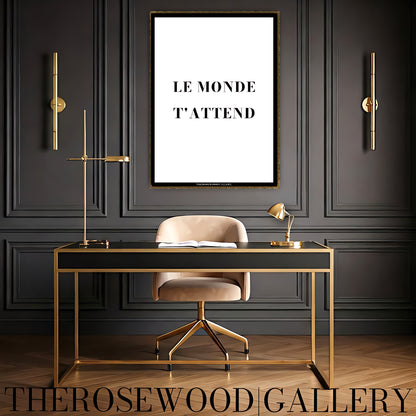 Quote Artwork | Ultra-High Resolution Download | Monochrome Modern Design |  Typography | Inspirational Print | Home Office Decor