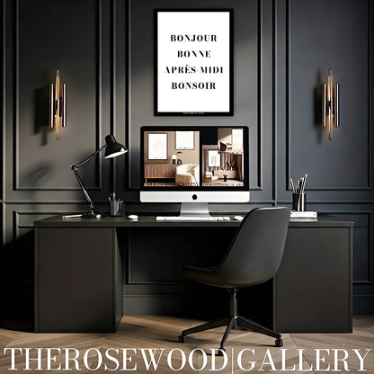 Minimalist Quote Wall Art | Premium Digital Print | Monochrome Decor | Sleek Modern Style | Uplifting Office Poster