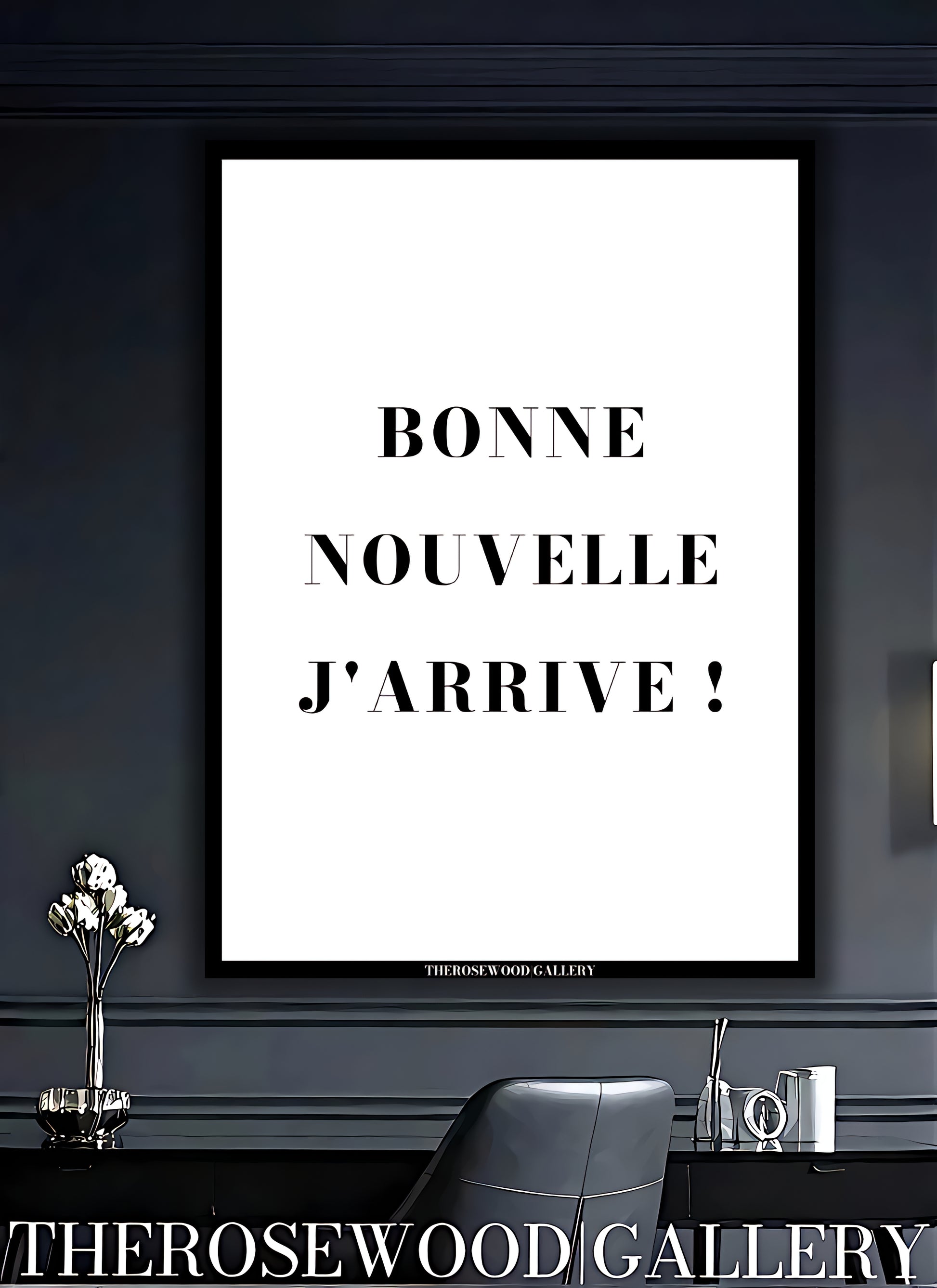 Contemporary Art | Gallery-Quality Digital Download | Classic Black & White | Simple Stylish Typography | Positive Message | Office Wall Decor