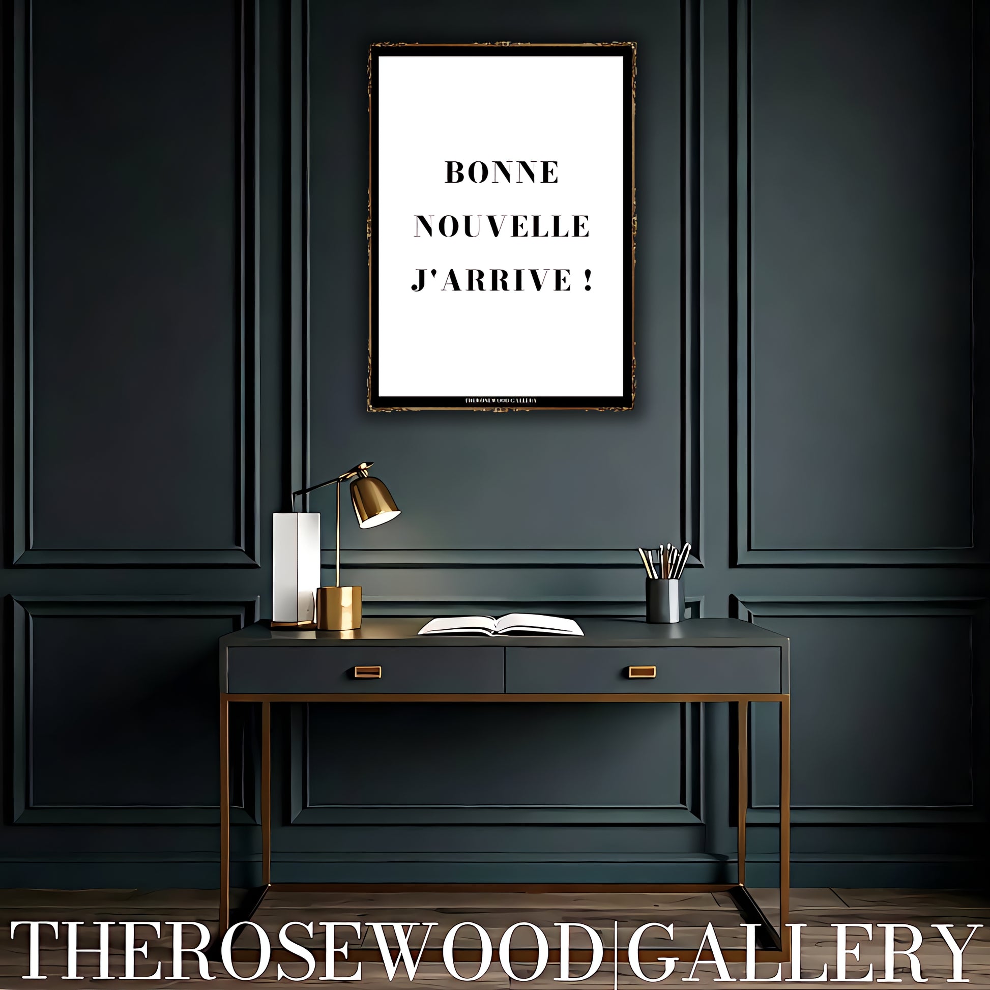 Contemporary Art | Gallery-Quality Digital Download | Classic Black & White | Simple Stylish Typography | Positive Message | Office Wall Decor