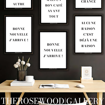 Contemporary Art | Gallery-Quality Digital Download | Classic Black & White | Simple Stylish Typography | Positive Message | Office Wall Decor